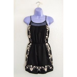 Anthropologie Eloise Floral Romper, XS/S